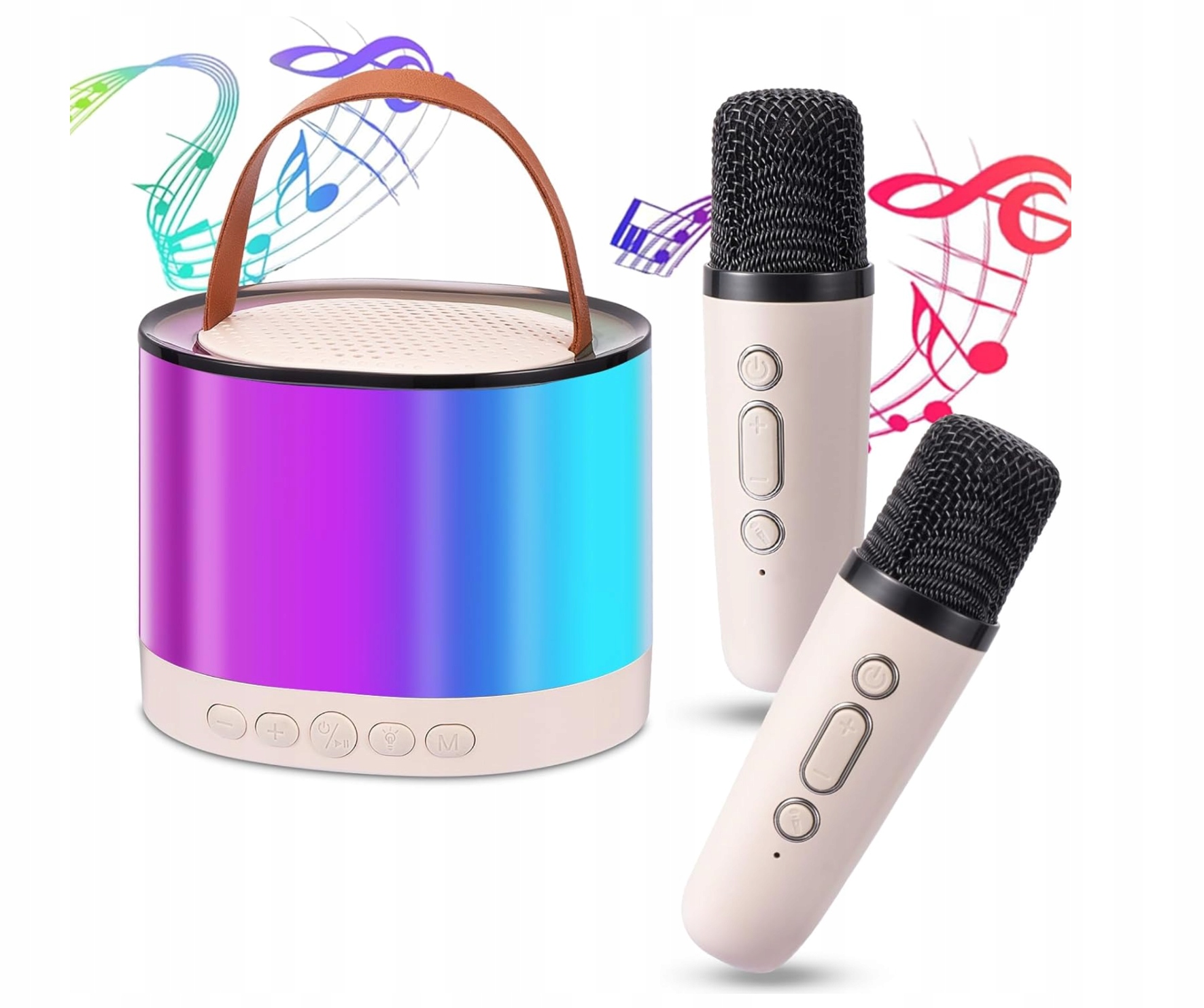 Zestaw do karaoke dla dziecka - Dwa mikrofony i głośnik bezprzewodowy
