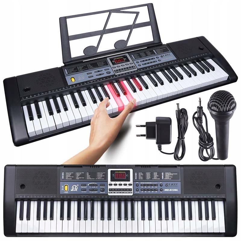 MQ 6136L KEYBOARD – Edukacyjne organy z mikrofonem dla dzieci