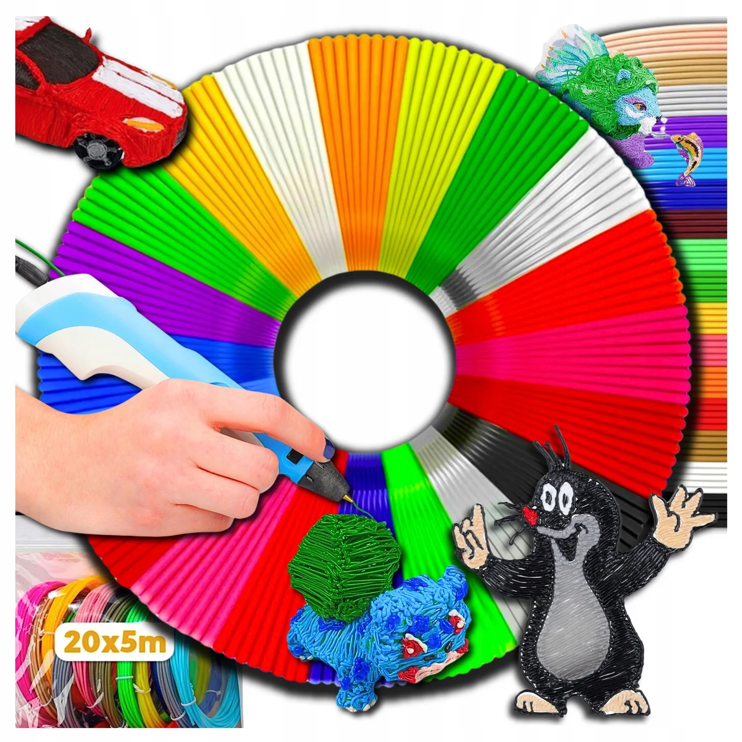 FILAMENT PCL DO DŁUGOPISU 3D 100M – Kreatywność w Twoich rękach!