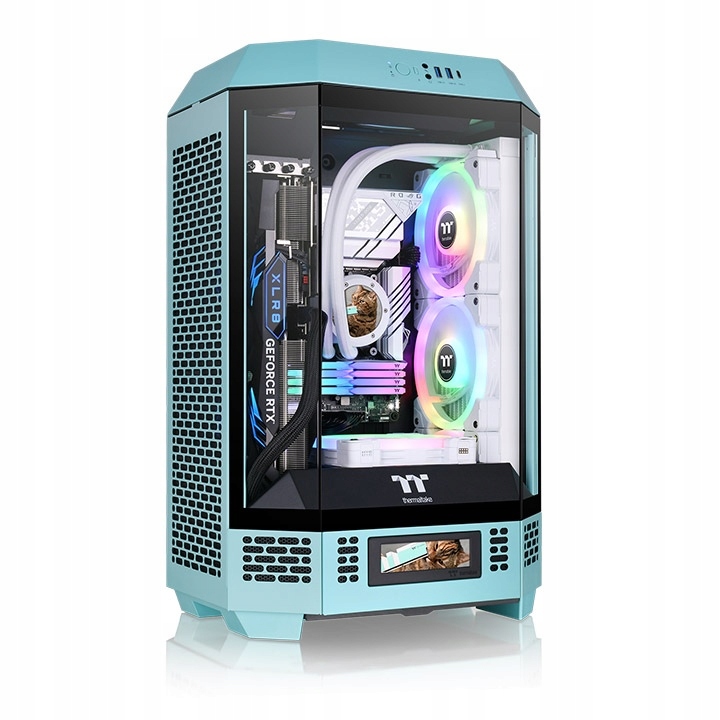Komputer Thermaltake The Tower 300 – Nowoczesna obudowa w kolorze turkusowym