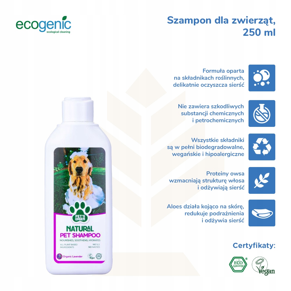 Ecogenic Pets Green* – szampon dla zwierząt do codziennej pielęgnacji