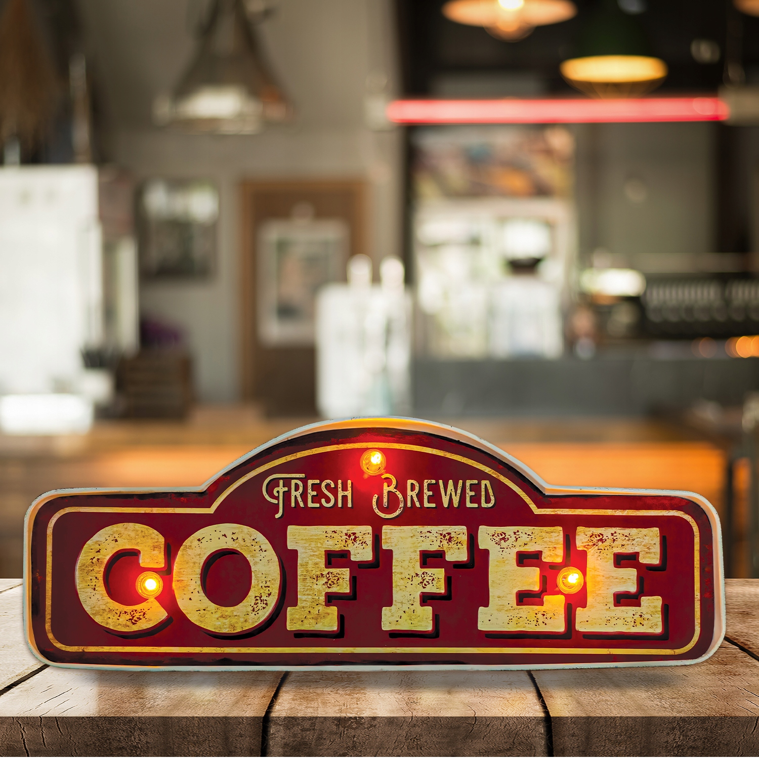 Ozdoba ścienna w stylu retro z podświetleniem