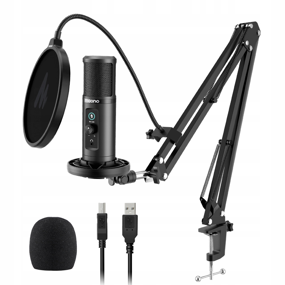 Kompletne akcesoria – boom arm, uchwyt antywibracyjny i filtr pop