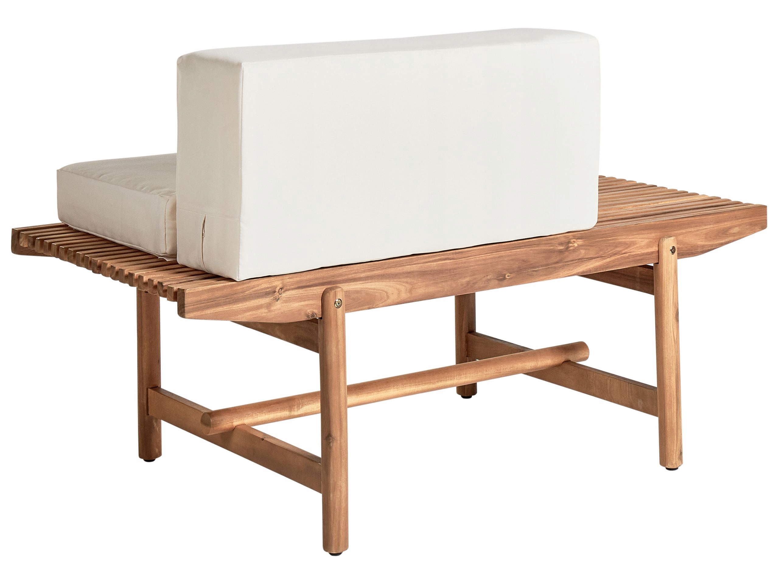 Zestaw ogrodowy ze stolikiem dla 2 osób GIAVENO Drewno akacjowe Złamana biel