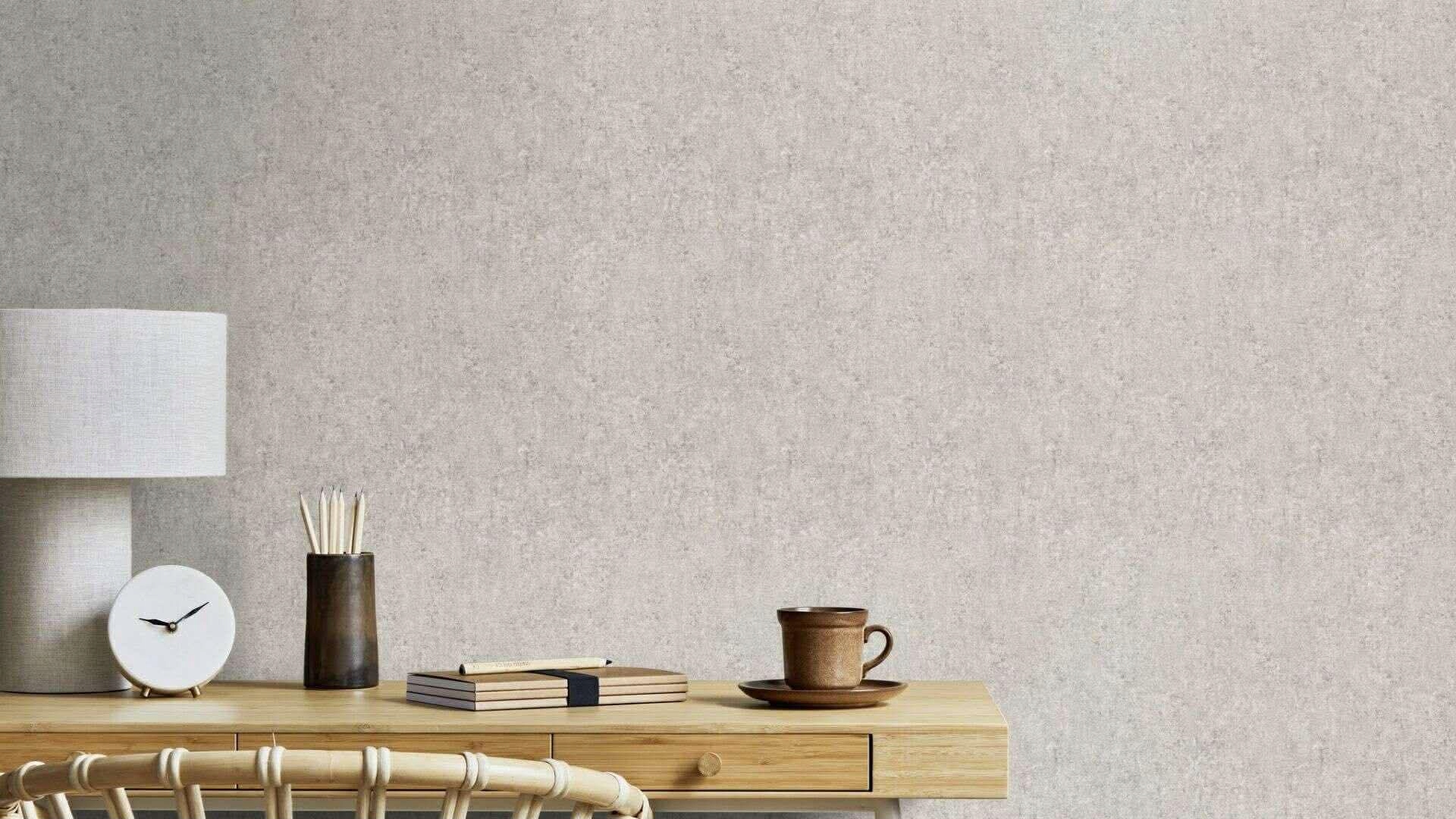Tapeta Flizelina Delikatny Subtelny Beton Tynk Mur Szara Rasch 498455 – Elegancja w Twoim wnętrzu