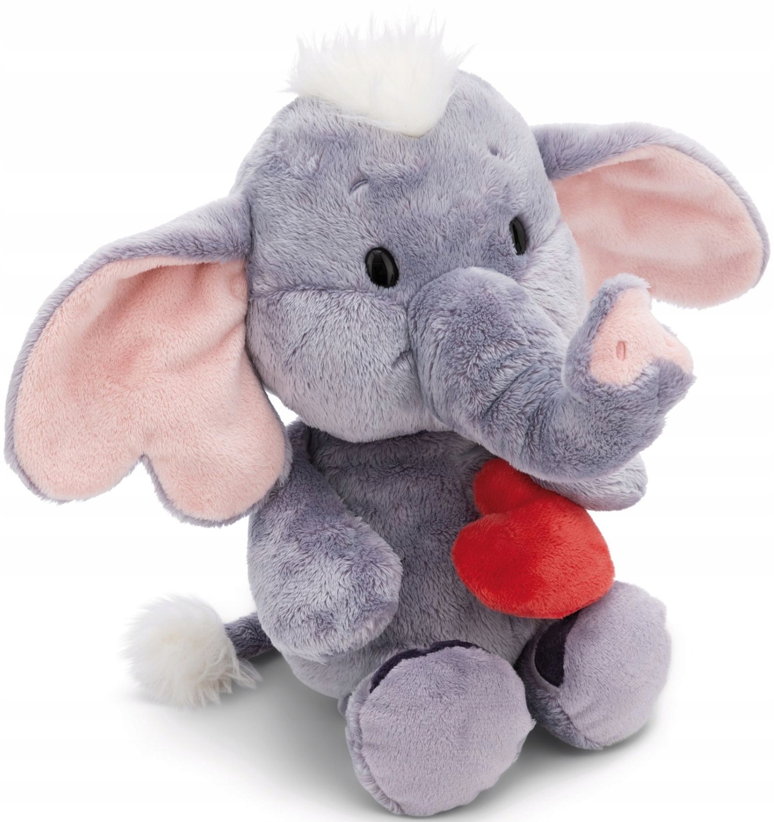 NICI 61484 Maskotka pluszowa Słoń Love ciemnoszary 23 cm z magnesem w kształcie serca