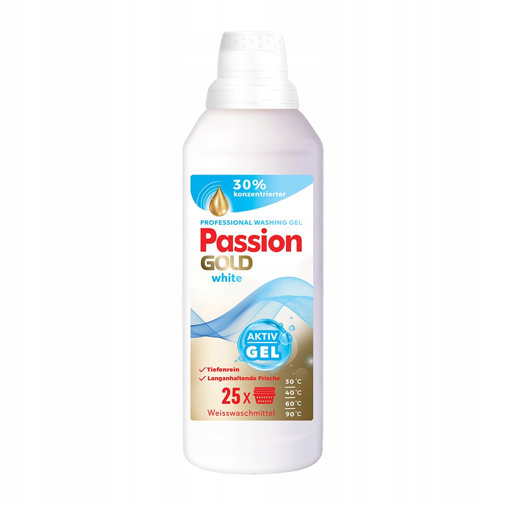 PASSION GOLD Professional Żel do prania ubrań białych 1000 ml – Skuteczność i świeżość w każdym praniu