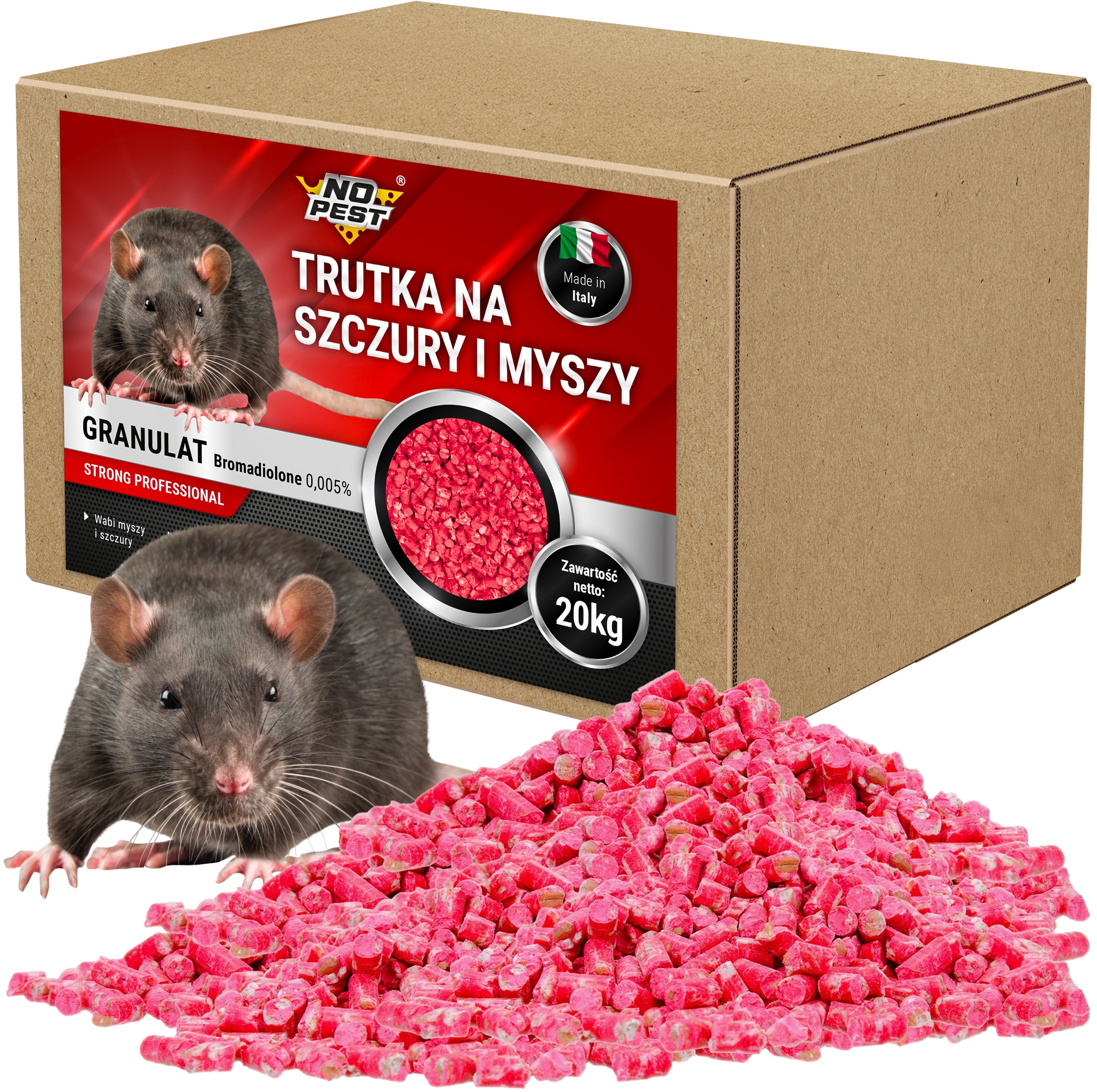 Trutka na Szczury i Myszy Bromadiolon 20 kg – Skuteczne rozwiązanie w walce z gryzoniami