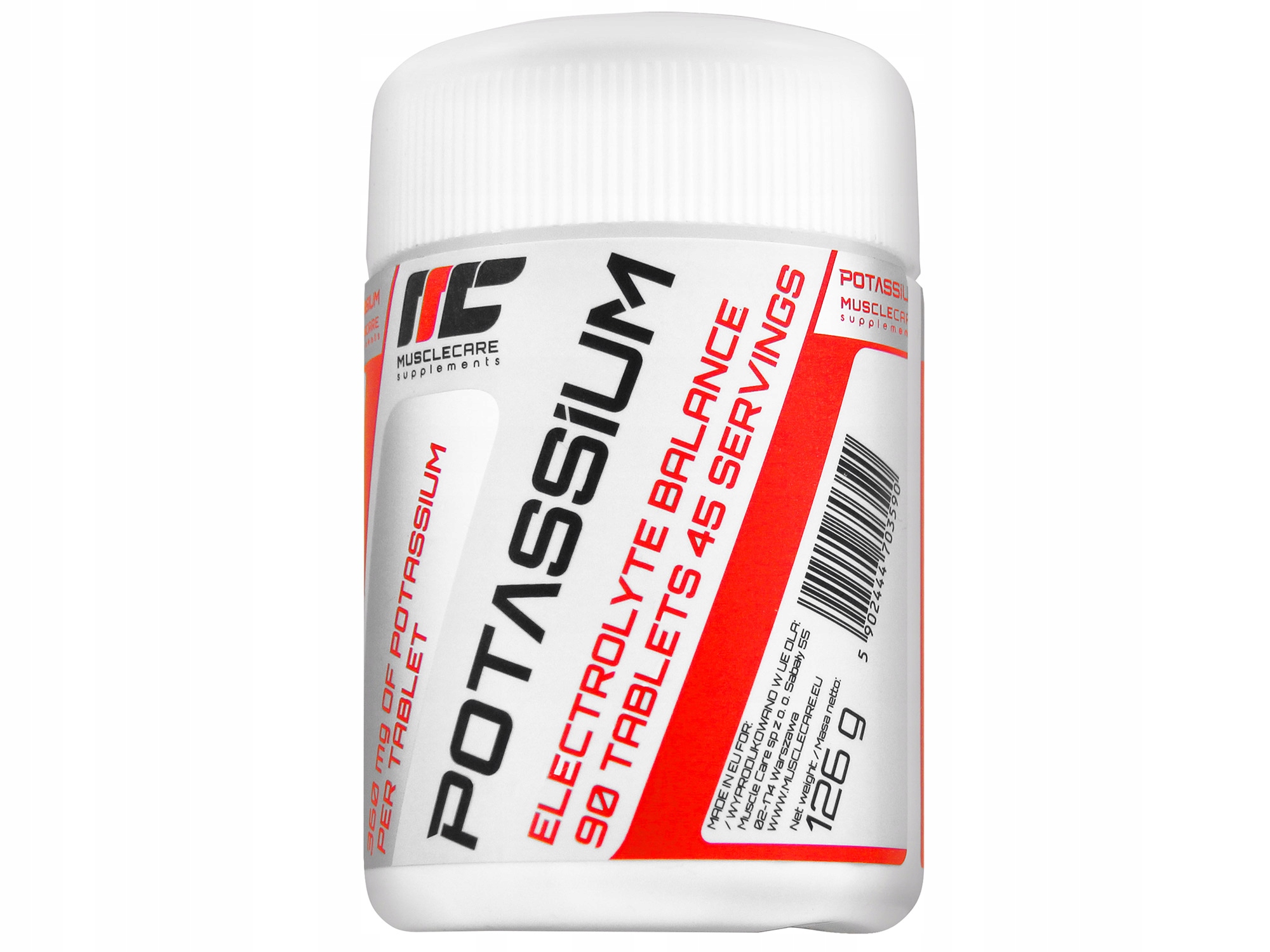 Skład i dawkowanie Potassium Muscle Care