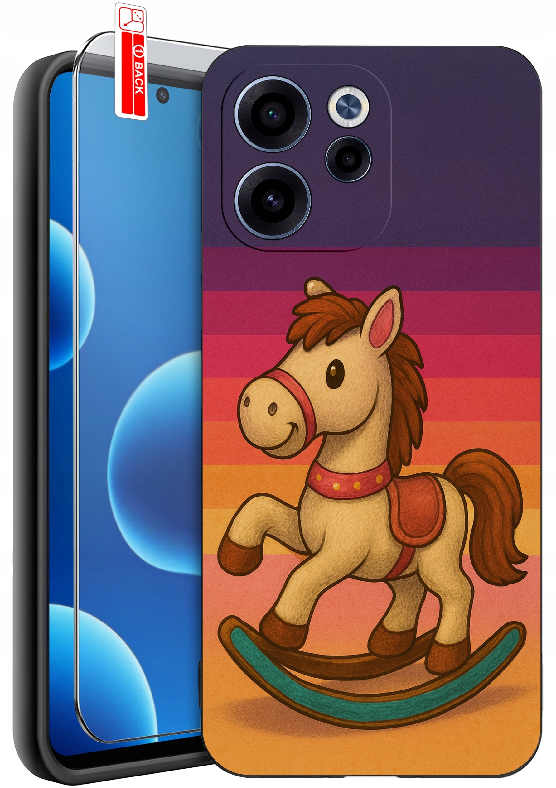 Etui silikonowe Matt Case + Szkło 9H do Oppo Reno15 F i 15 FS – Ochrona i styl w jednym