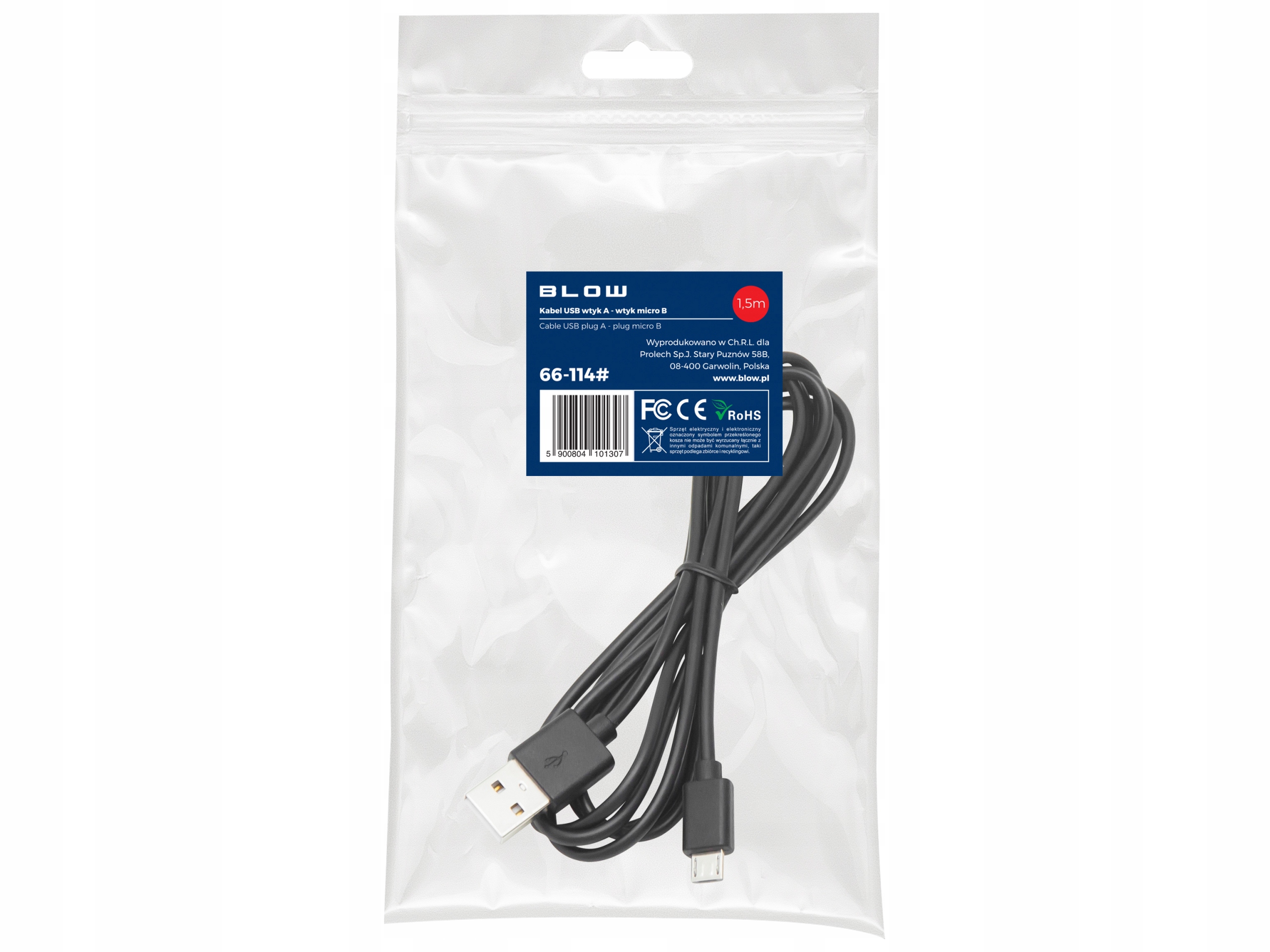 Stylowy design: Czarny kabel z zawieszką