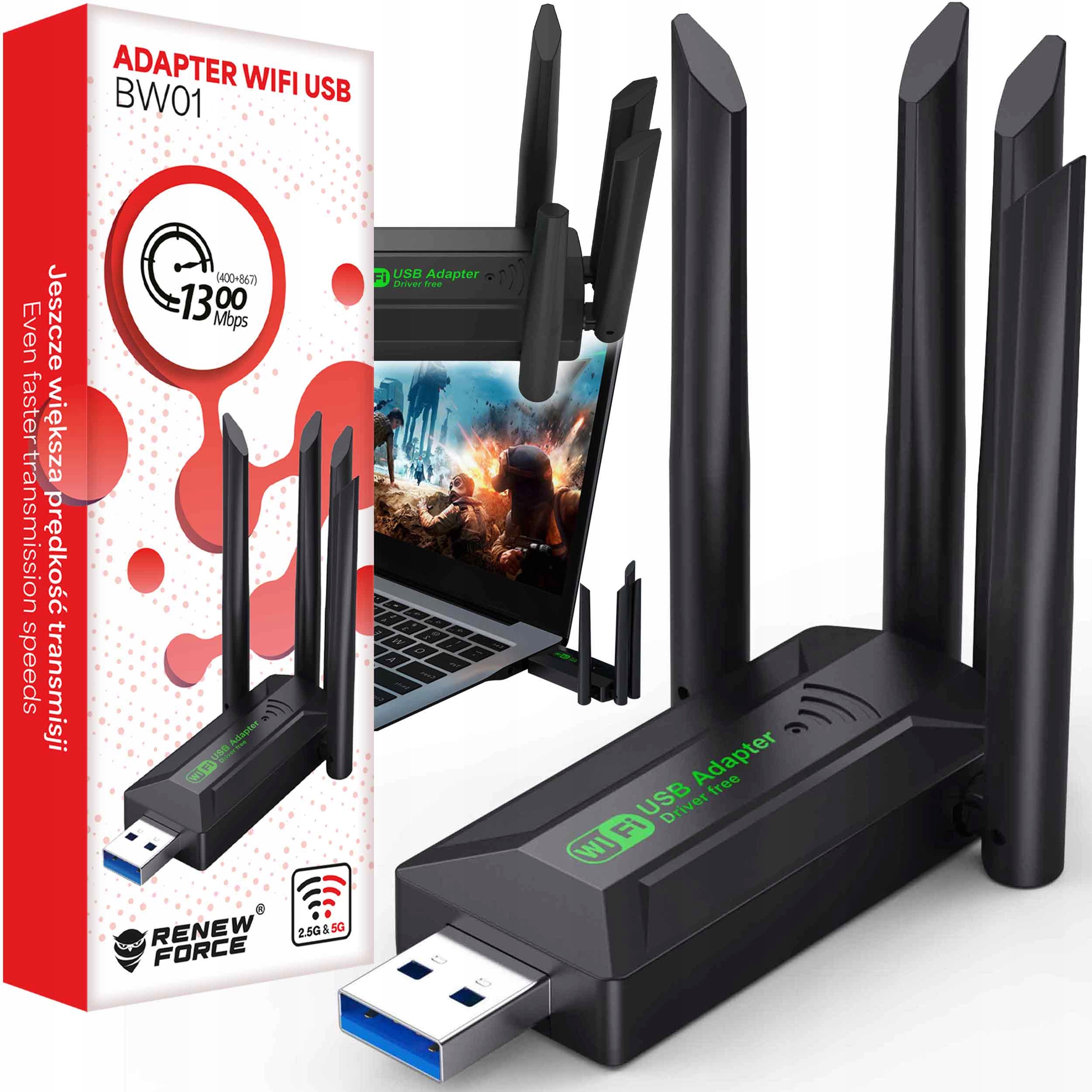 KARTA SIECIOWA WI-FI BW01 – Szybkie połączenie bezprzewodowe