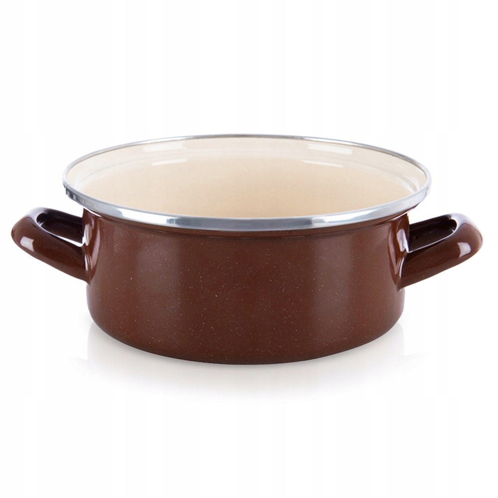 Garnek emaliowany BROWN 20,5 cm, 2,2 l – Idealny do gotowania i duszenia