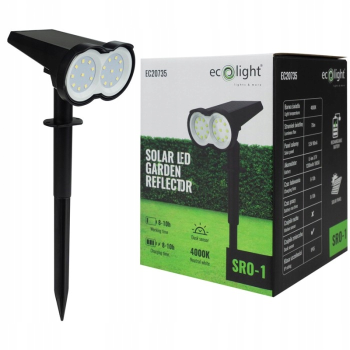 Solarny Reflektor Ogrodowy LED SRO-1 – Ekologiczne oświetlenie dla Twojego ogrodu
