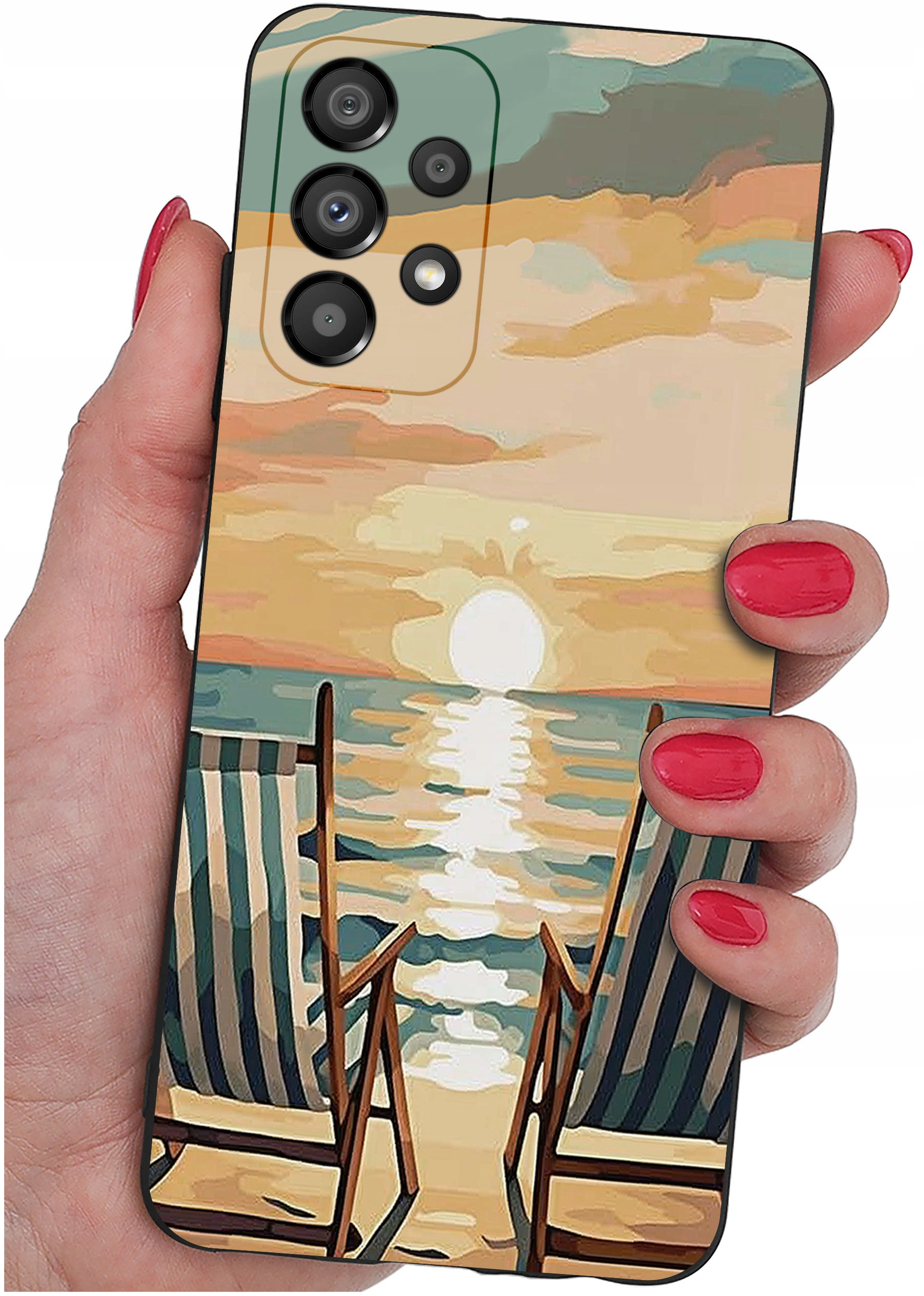 Etui do Samsung Galaxy A33 5G WZORY | SILIKONOWE MATT CASE + SZKŁO HARTOWANE 9H