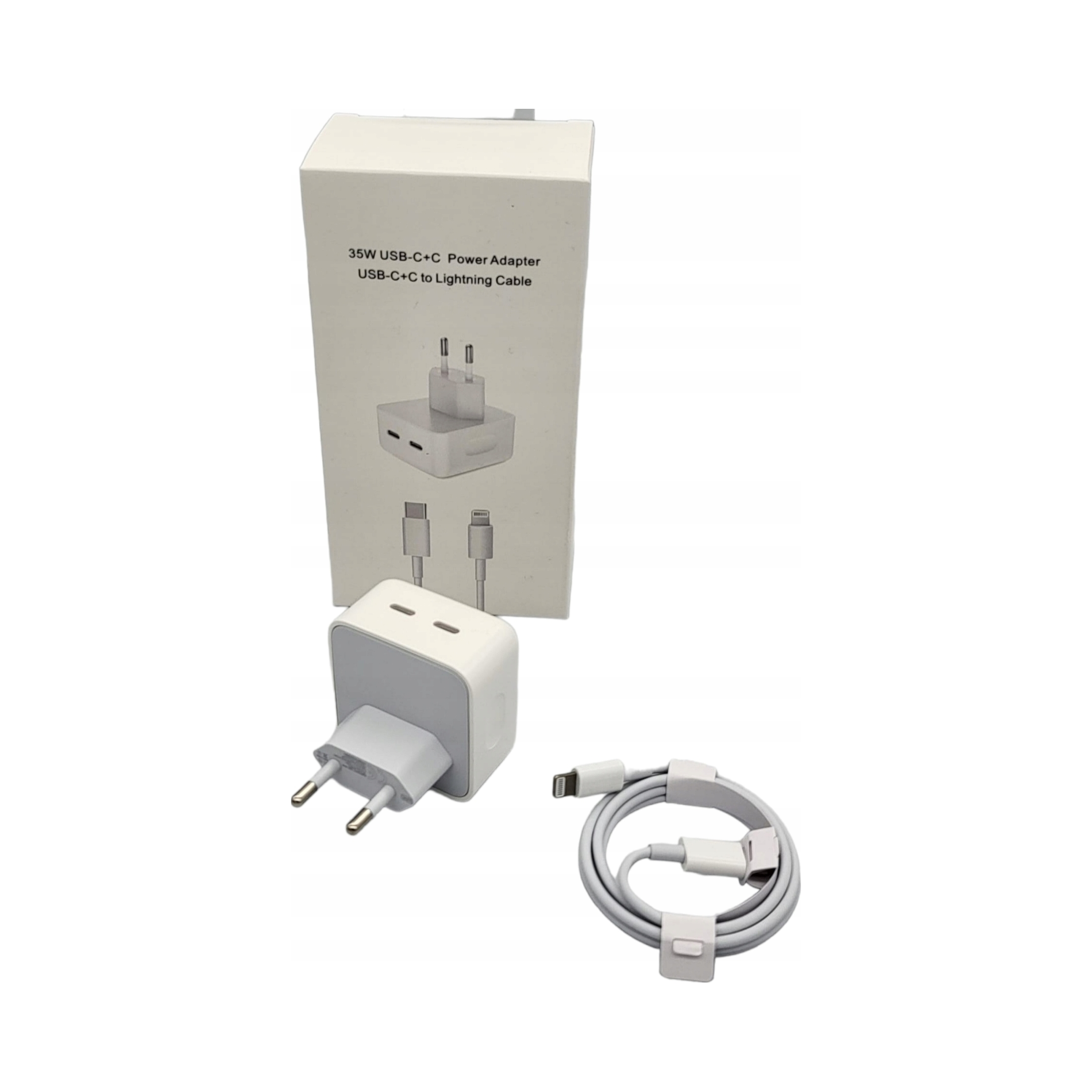 C35W 2-PORTOWA ŁADOWARKA SIECIOWA PD35W + KABEL LIGHTNING – Wygodne ładowanie dla Twoich urządzeń