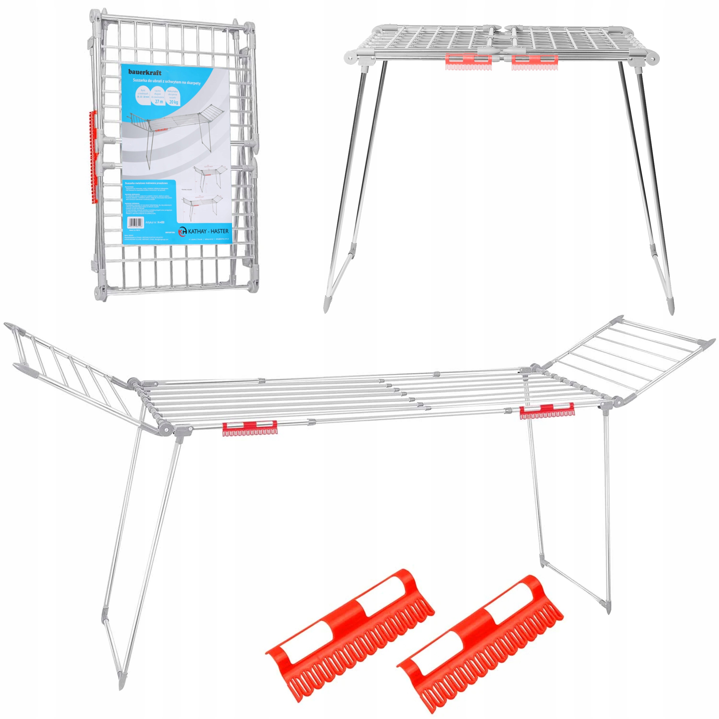 Stojąca suszarka na pranie odzież bieliznę składana balkonowa mocna rozsuwana – Idealne rozwiązanie do każdego domu