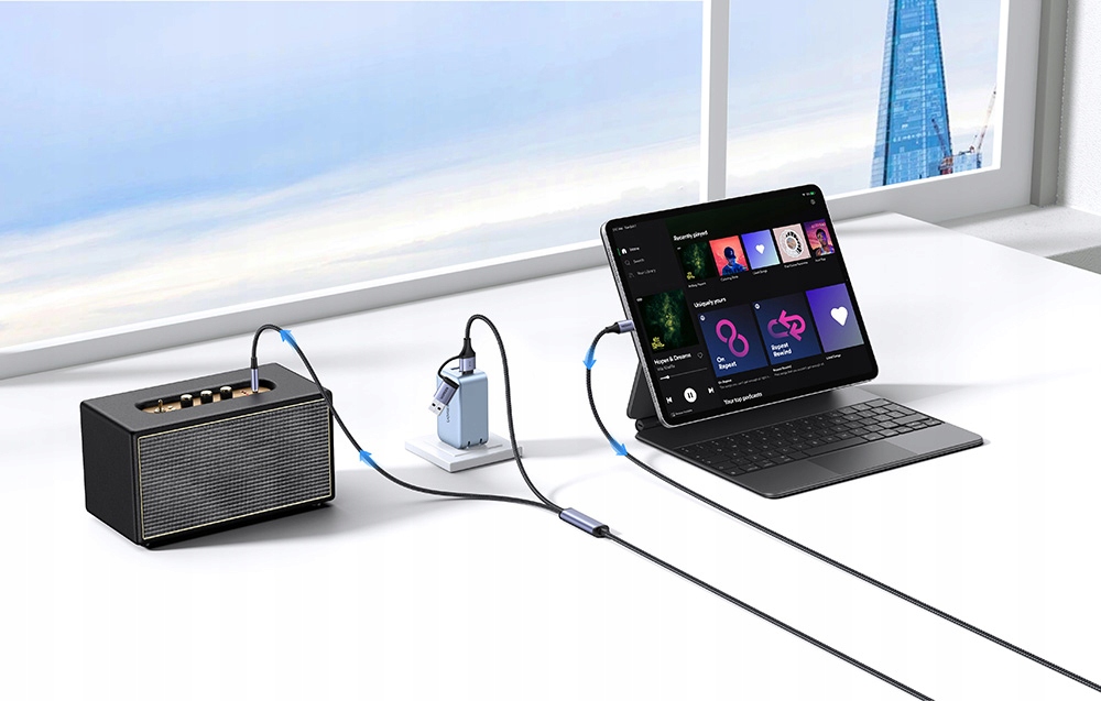 Słuchanie i ładowanie w tym samym czasie