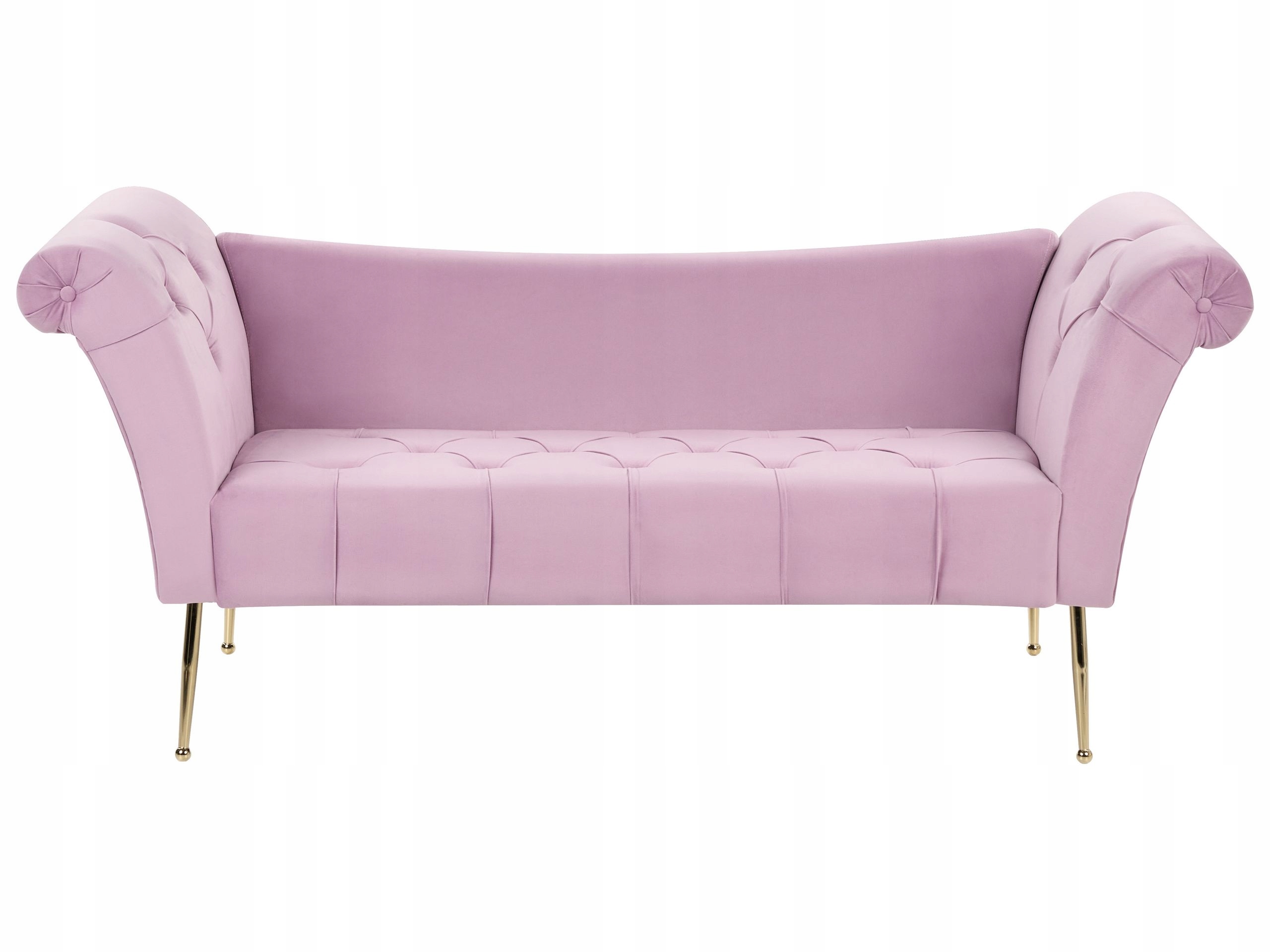 Szezlong welurowy jasnofioletowy NANTILLY – Elegancja i komfort w Twoim wnętrzu