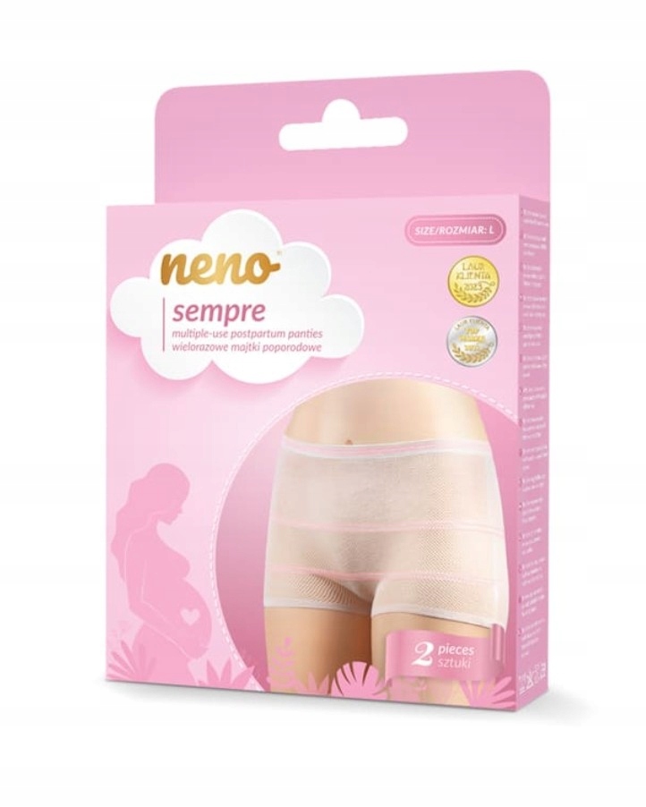 Neno Sempre Wielorazowe Majtki Poporodowe Rozmiar L 2szt – Komfort i wsparcie po porodzie