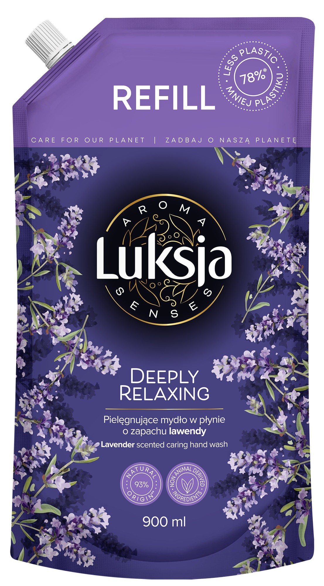 Luksja Aroma Senses Deeply Relaxing* – Pielęgnujące mydło w płynie o zapachu lawendy 900ml