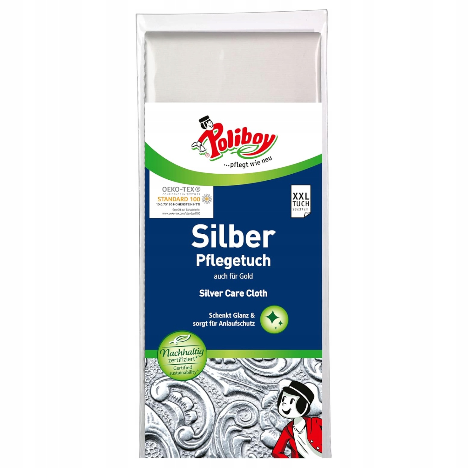 Ściereczka do pielęgnacji srebra POLIBOY Silver Care Cloth – Doskonała ochrona dla Twojego srebra