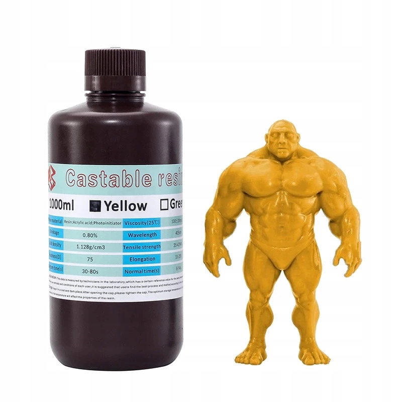 Żywica uv jubilerska Ezy Castable Yellow 1 kg
