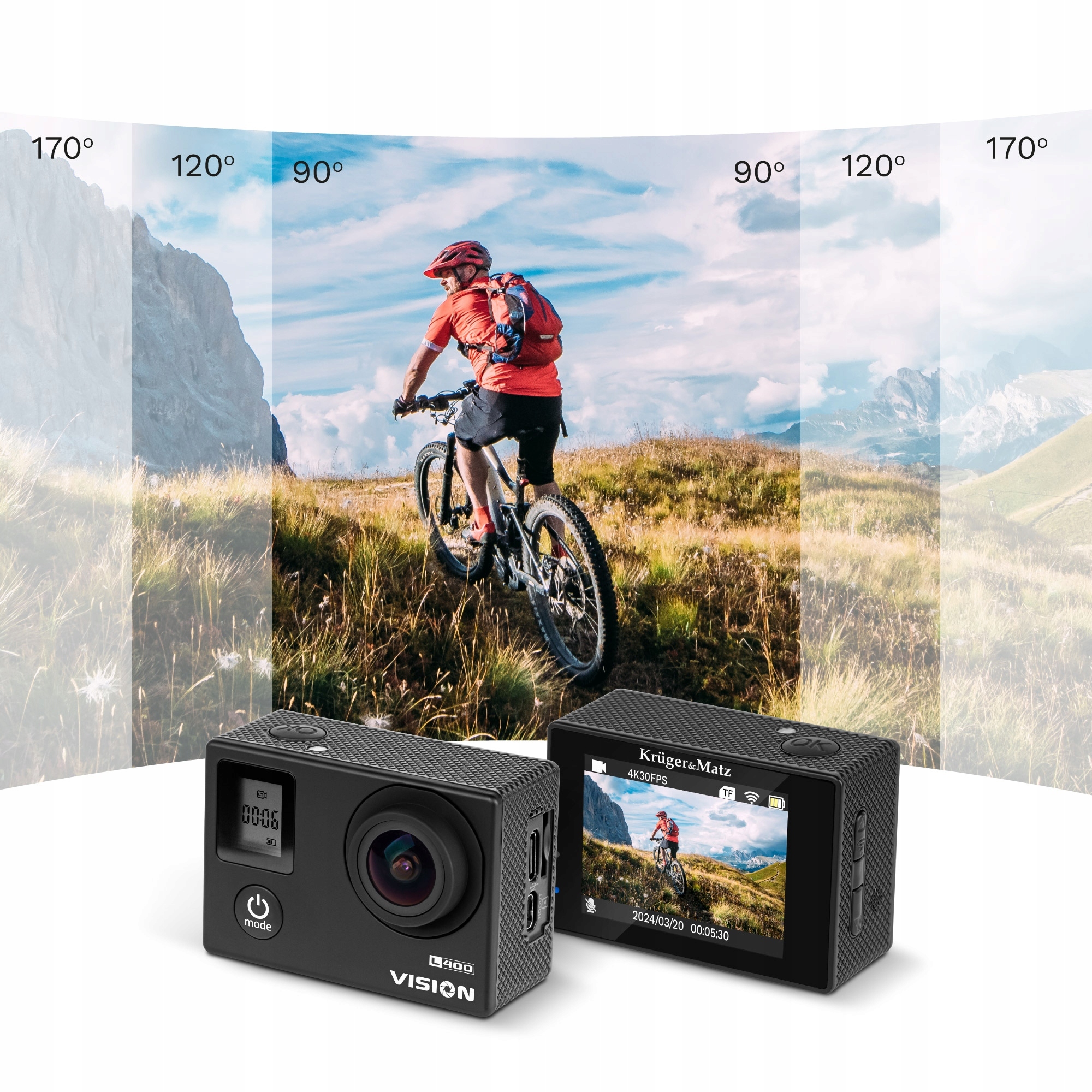 Kamera sportowa Kruger&Matz Vision L400 – Uchwyć każdy moment