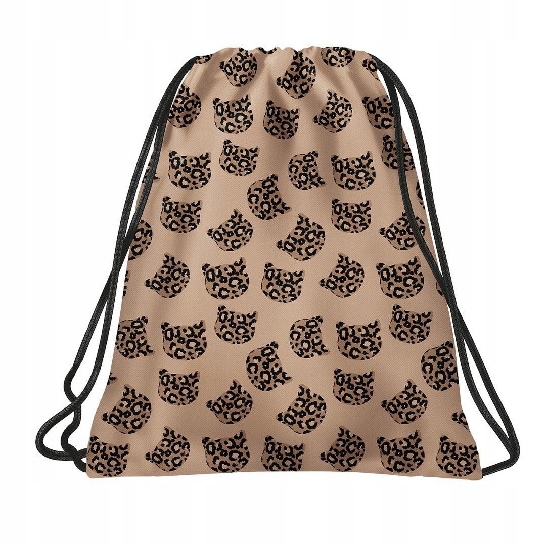 Modny wzór z motywem kota i animal print