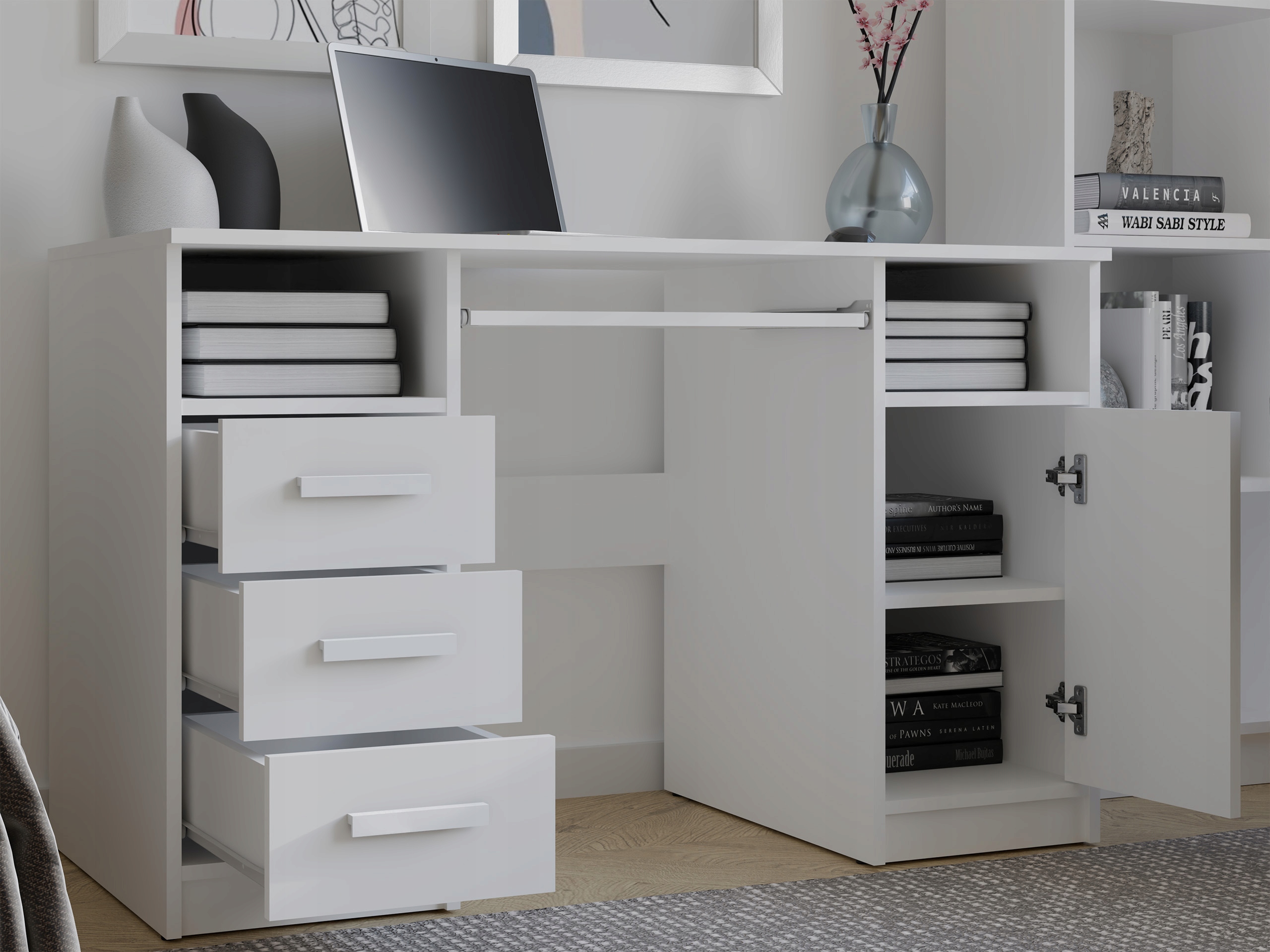 Praktyczne rozwiązania przechowywania – 3 szuflady i szafka