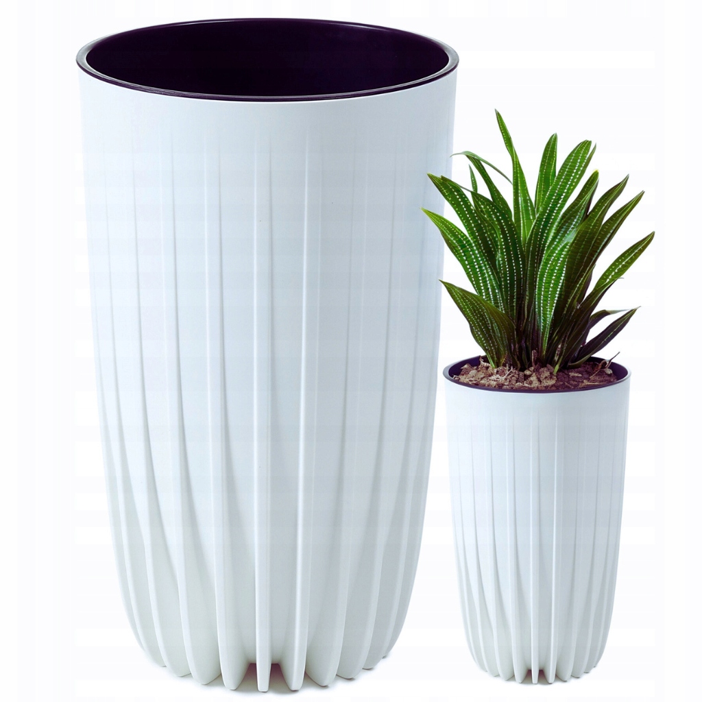 Donica MIRA wysoka 250 - biały LA982-05 Lamela – Elegancja w Twoim ogrodzie