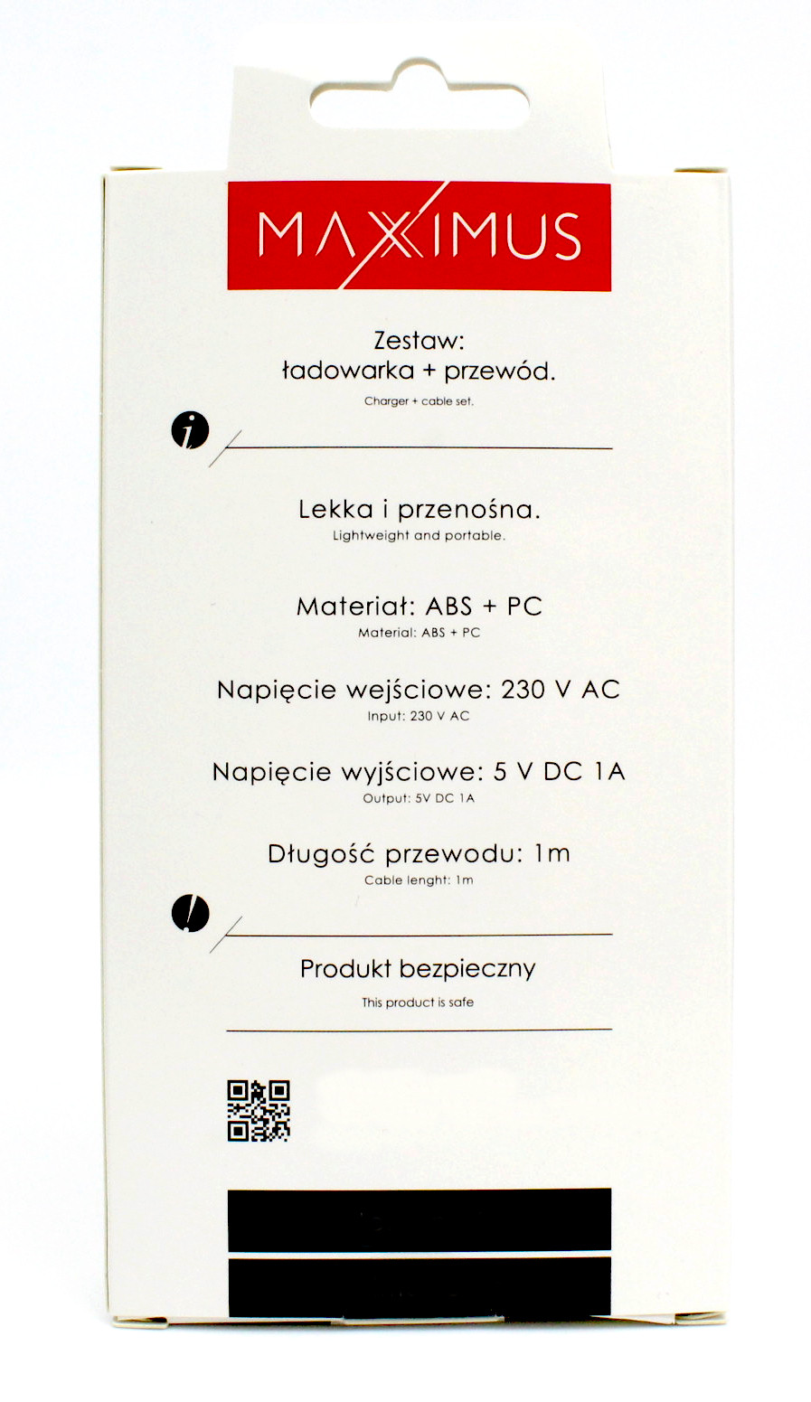 Zestaw zawiera ładowarkę i kabel micro USB
