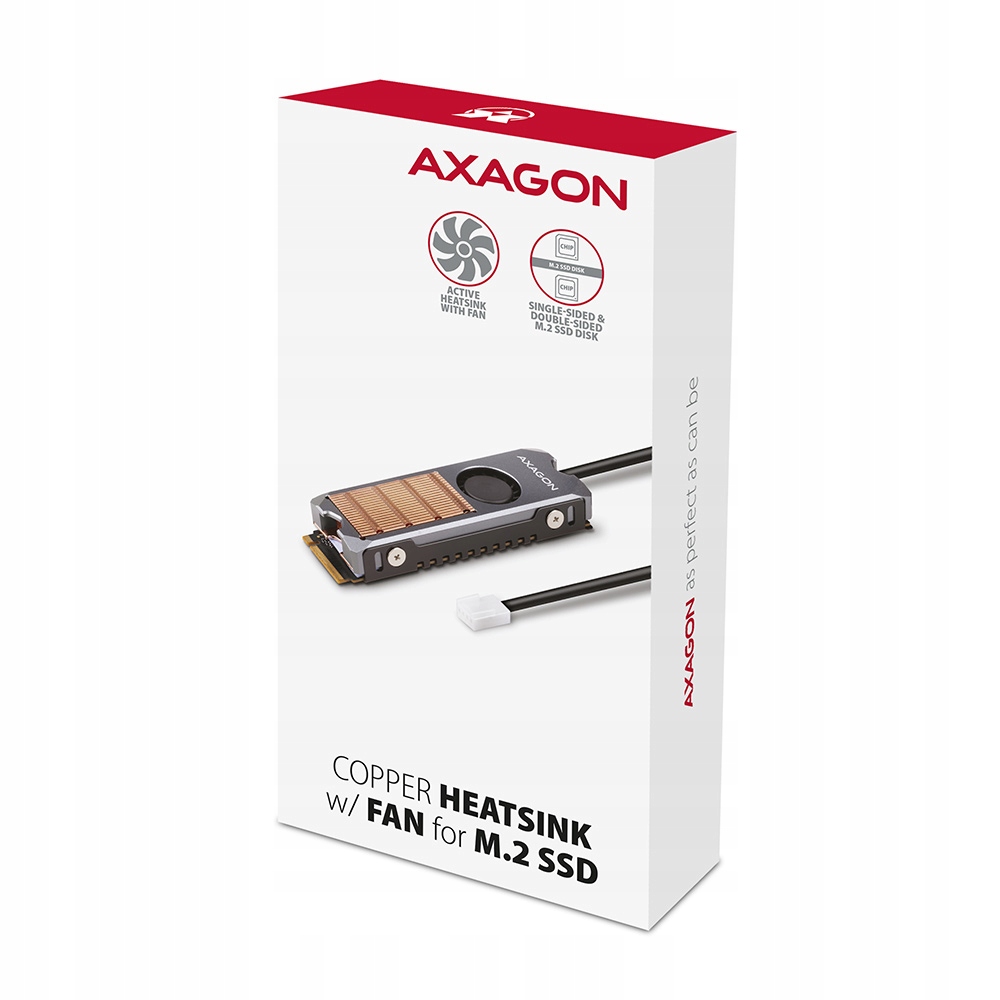 Radiator Axagon CLR-M2FAN – Doskonałe chłodzenie dla dysków SSD M.2
