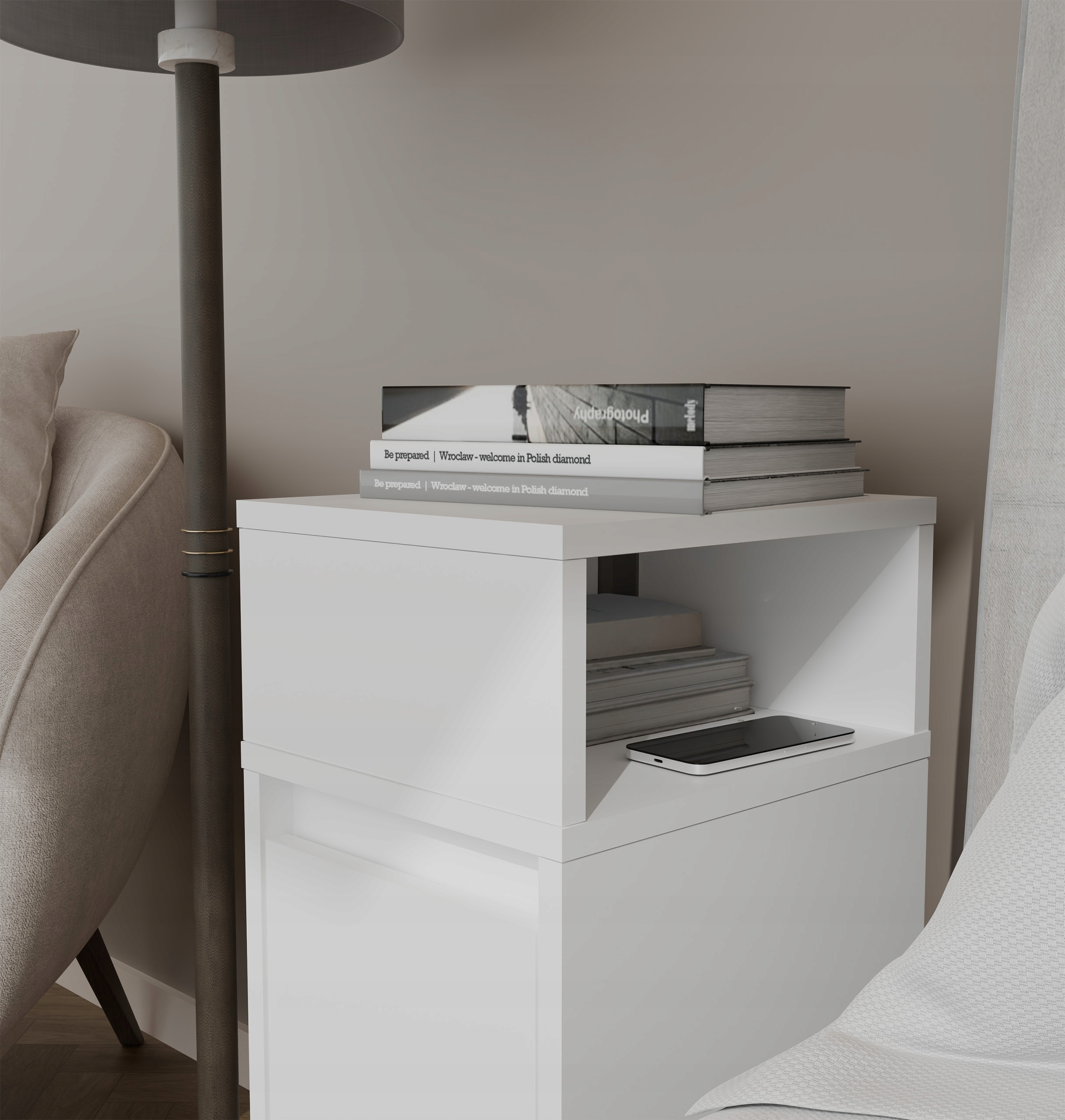 Nowoczesny i Minimalistyczny Design w Białym Kolorze