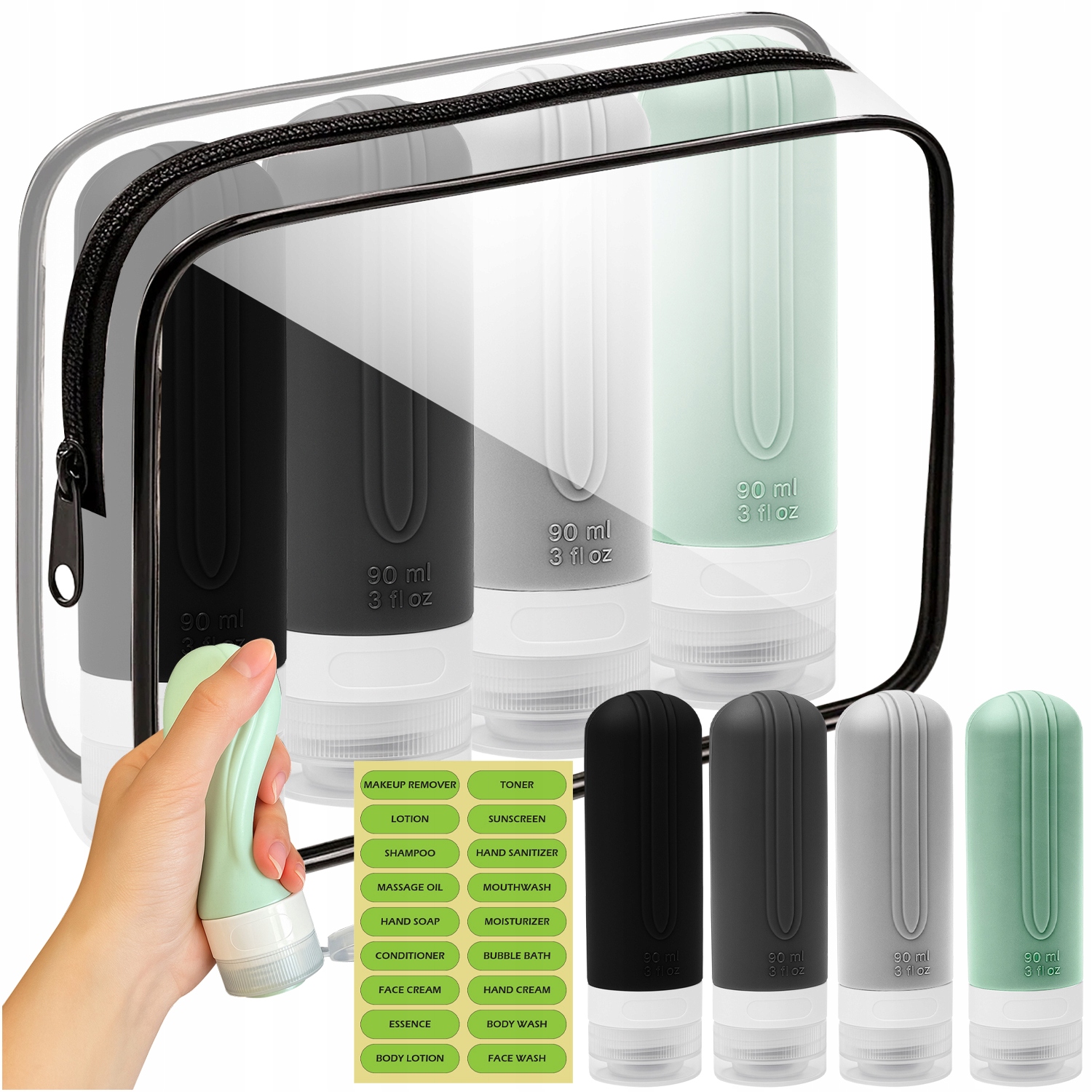 Wodoodporne i szczelne butelki podróżne