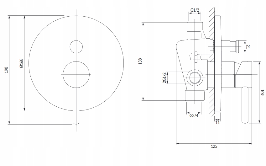 Rączka prysznicowa mosiężna Omnires MICROPHONE-RCR – Prosta obsługa i elegancki design