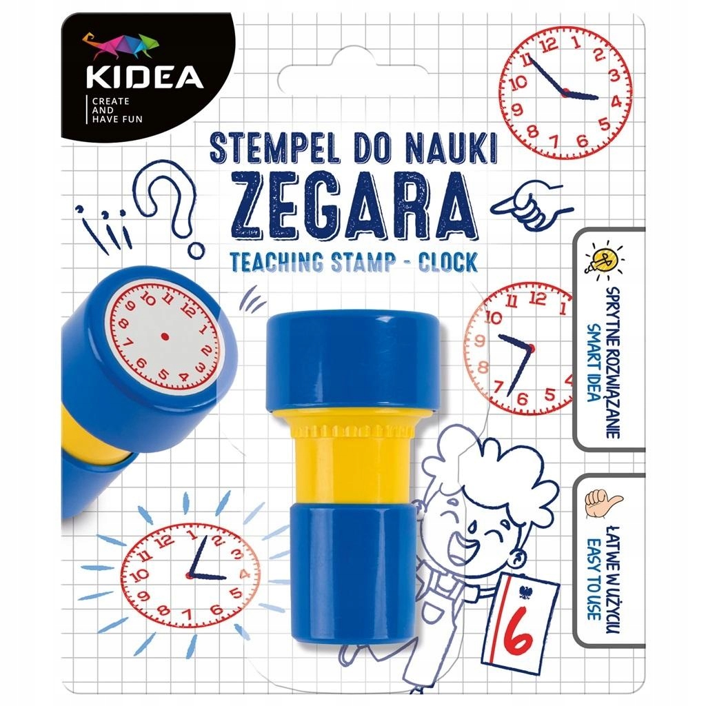 Derform STEMPLE DO NAUKI ZEGARA DERF KIDEA B/C PG – Interaktywna zabawa w naukę czasu
