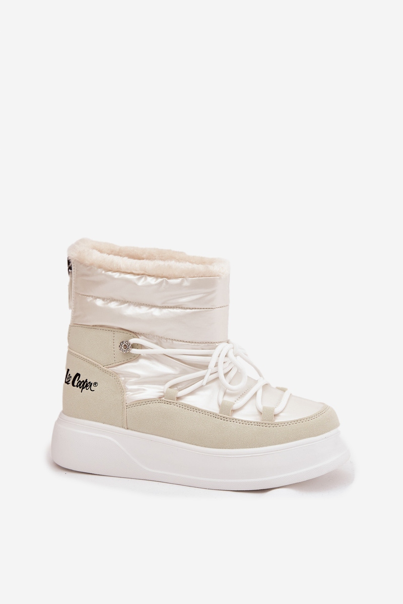 Buty damskie Lee Cooper białe LCJ-25-03-3815LA – Styl i komfort na zimowe dni