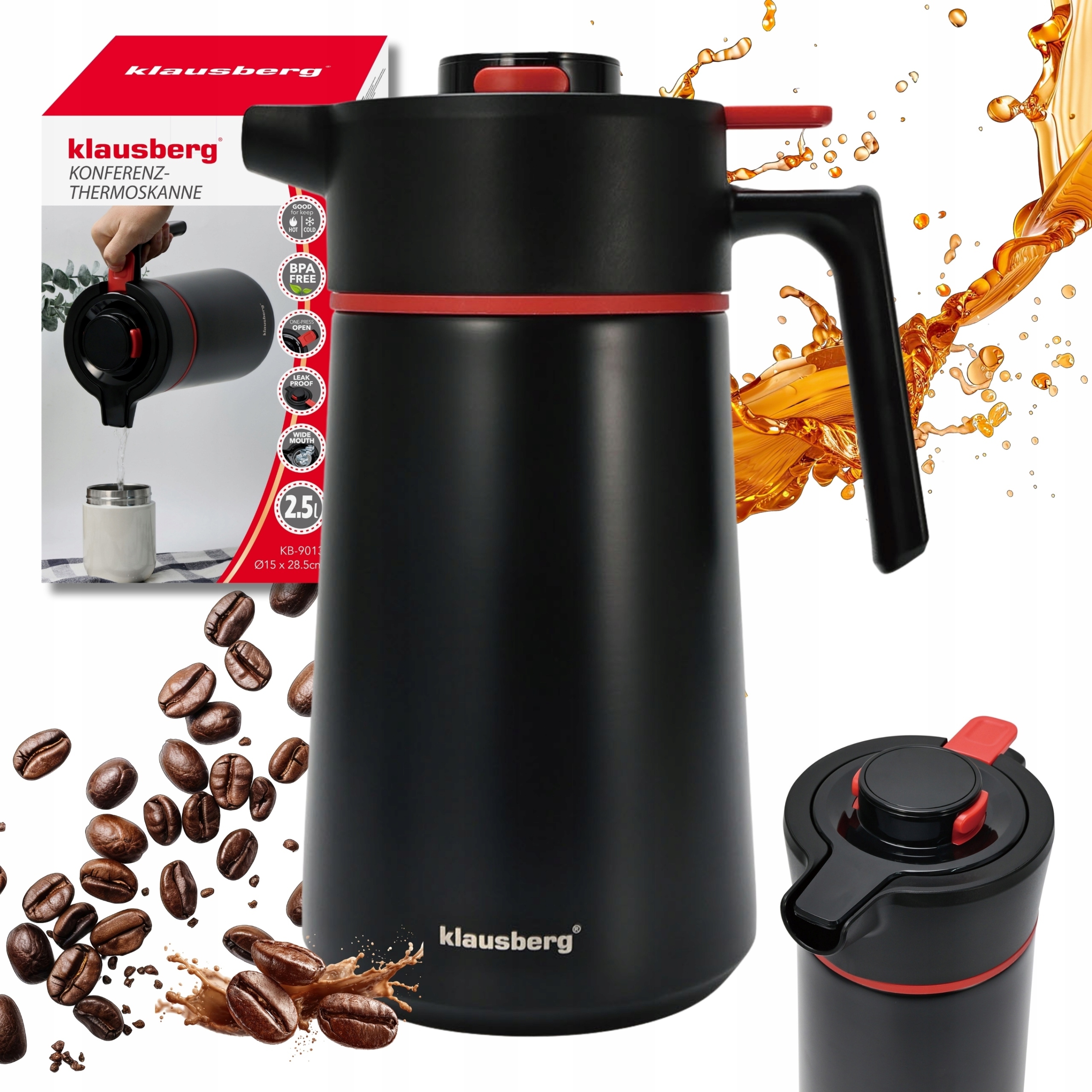 Termos dzbanek konferencyjny na kawę i herbatę 2,5L Klausberg KB-9013 – elegancja i funkcjonalność
