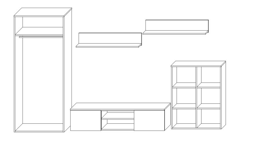 Przestronność i funkcjonalność meblościanki California