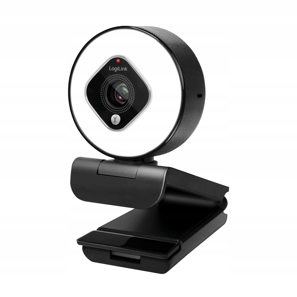 Kamera internetowa LogiLink Logilink Webcam FHD 76° Dual-Mikro Autof. Ringlicht Stativ – Idealna do wideokonferencji