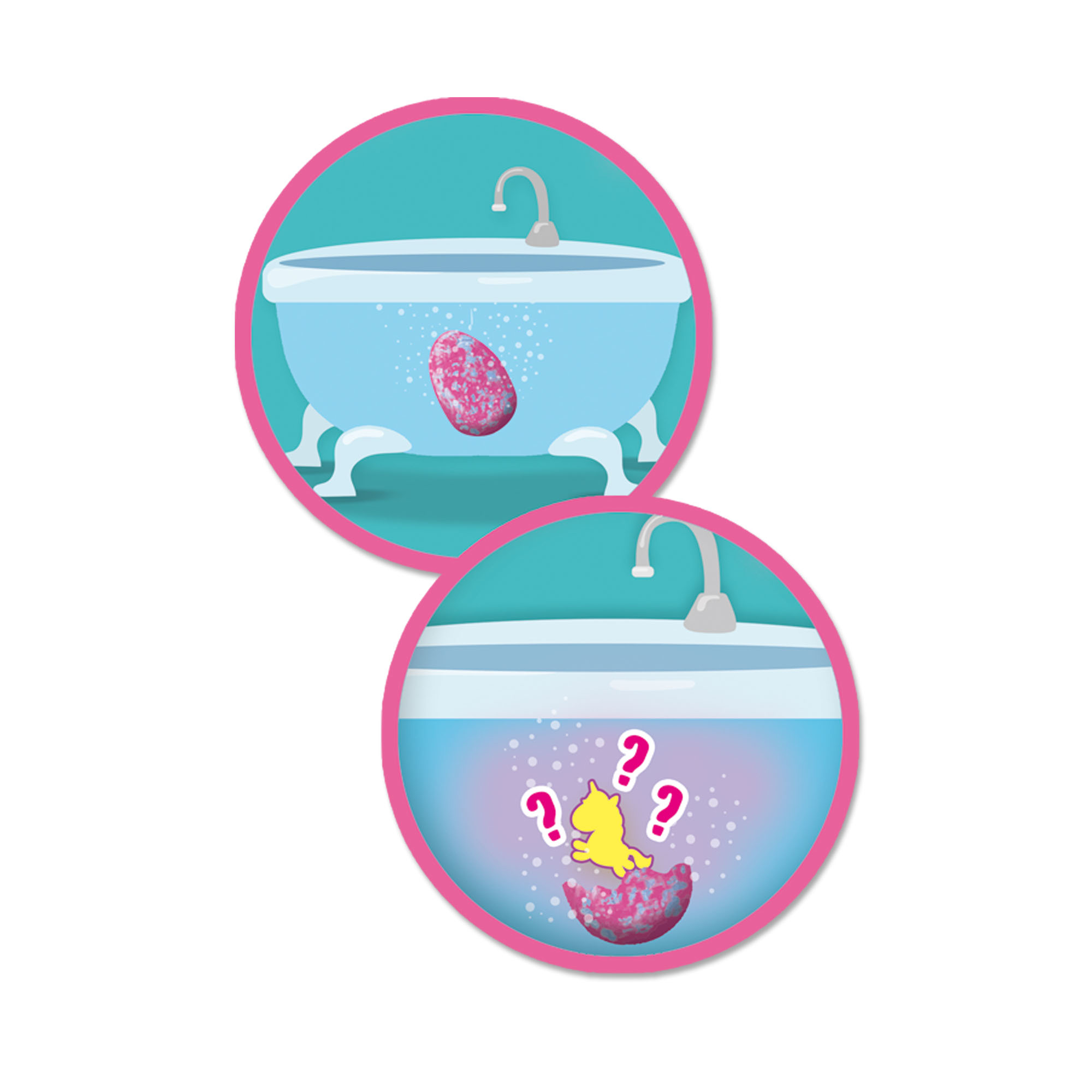 Zestaw zawiera: bomba kąpielowa i jednorożec