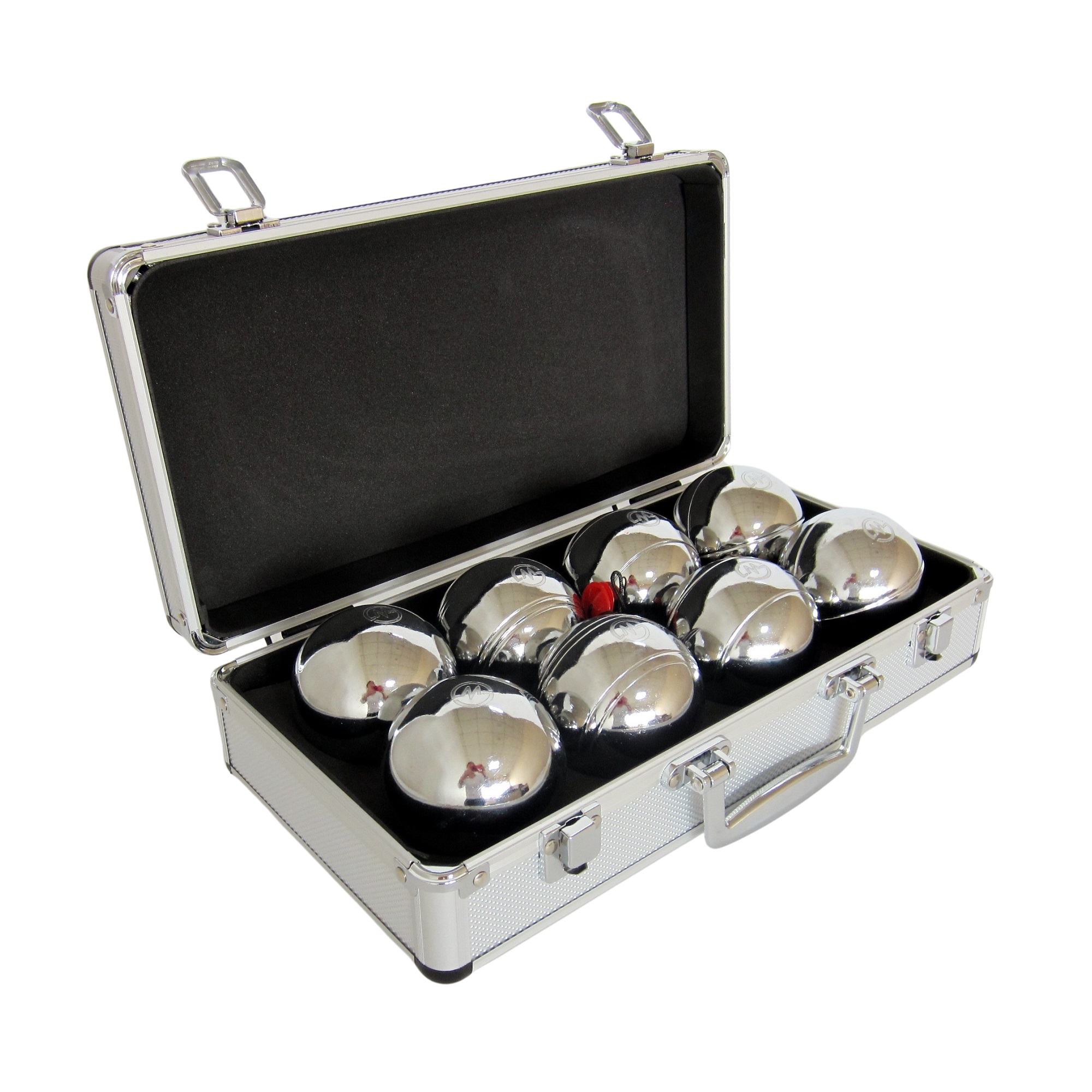 Zestaw petanque MASTER 8 chromowanych kul F.I.P.J.P. + aluminiowy pokrowiec – Idealny wybór na każdą okazję