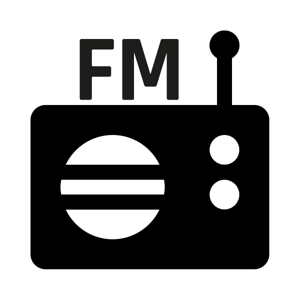 Ikona czarna radio FM