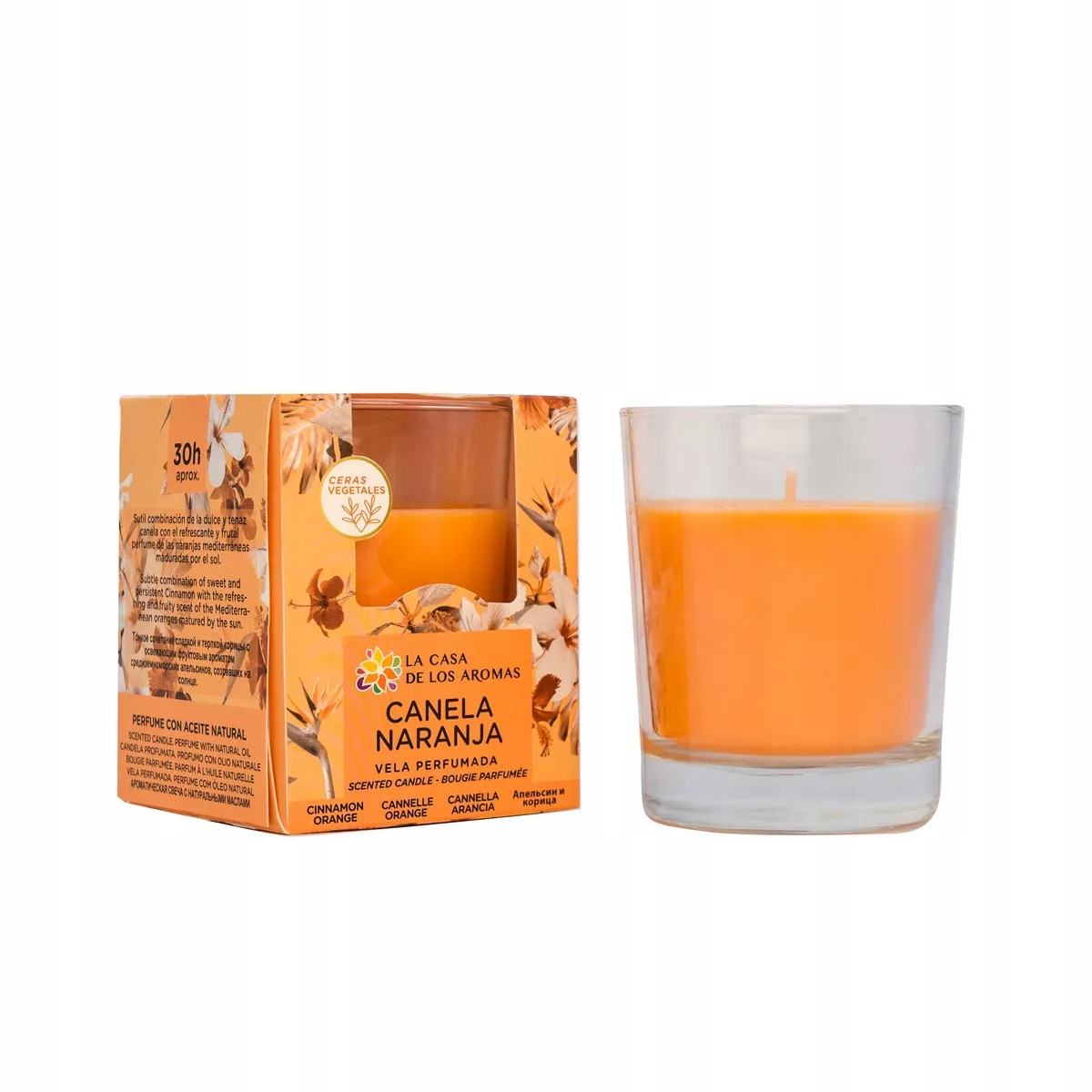 Świeca zapachowa Cynamon-Pomarańcza 140g – Aromatyczna przyjemność w Twoim domu