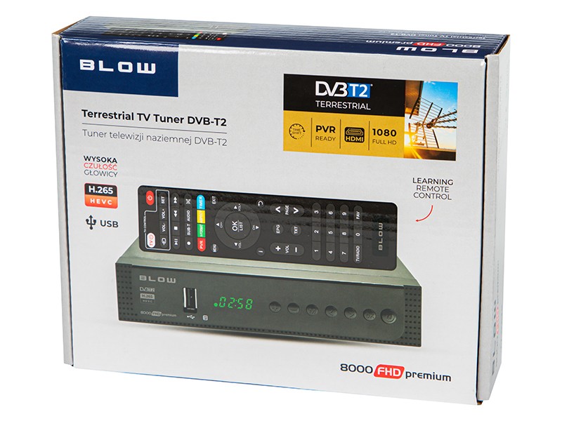Tuner TV Blow Dekoder Tuner DVB-T2 8000FHD Premium – Nowoczesne rozwiązanie dla Twojego telewizora