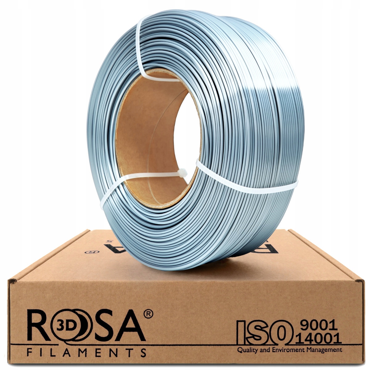 Filament PLA Silk Silver 1.75mm 1kg Rosa3D – Idealny wybór dla Twojej drukarki 3D