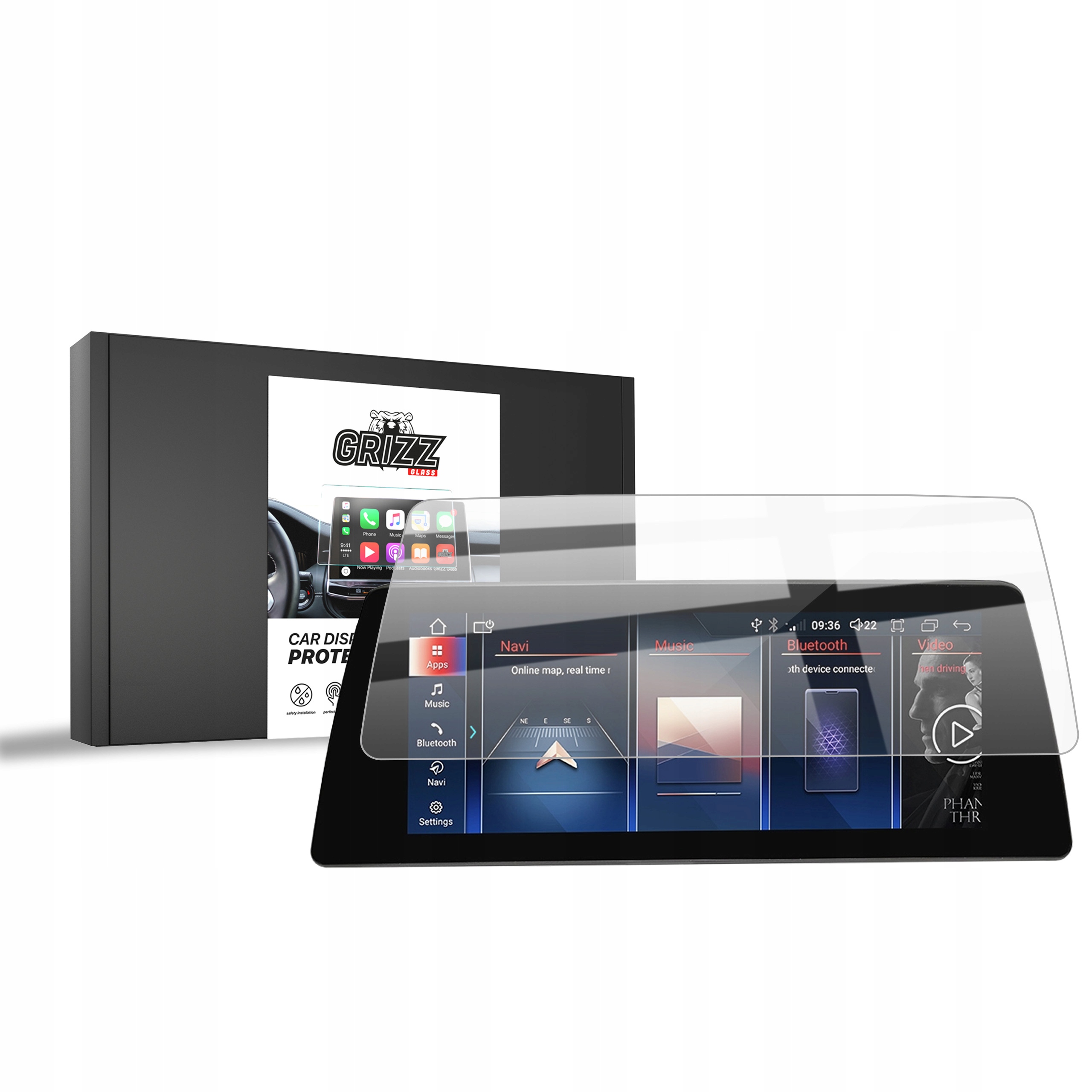 Folia ceramiczna GrizzGlass CarDisplay Protection – Ochrona dla radia samochodowego Android BMW 4 F32 F33 F36 10,25
