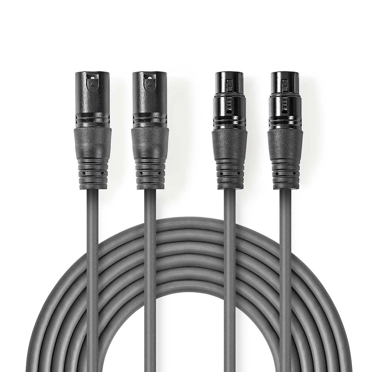 Zbalansowany kabel audio z 2x XLR 3-pinowymi