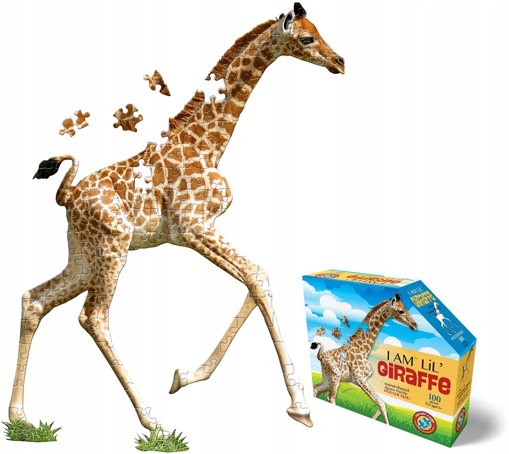 Puzzle konturowe I AM LIL' - Żyrafa 100 elem. – Wspaniała zabawa dla całej rodziny